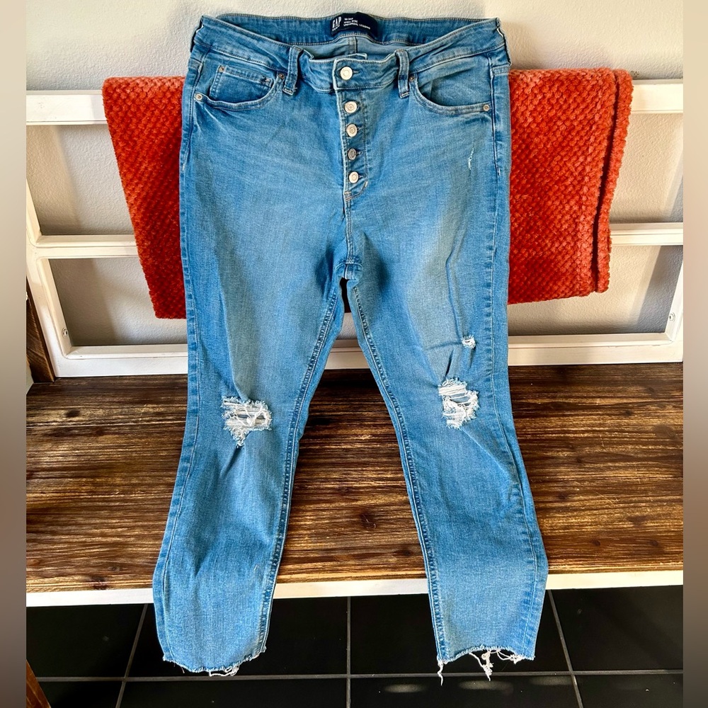 High rise skinny jeans